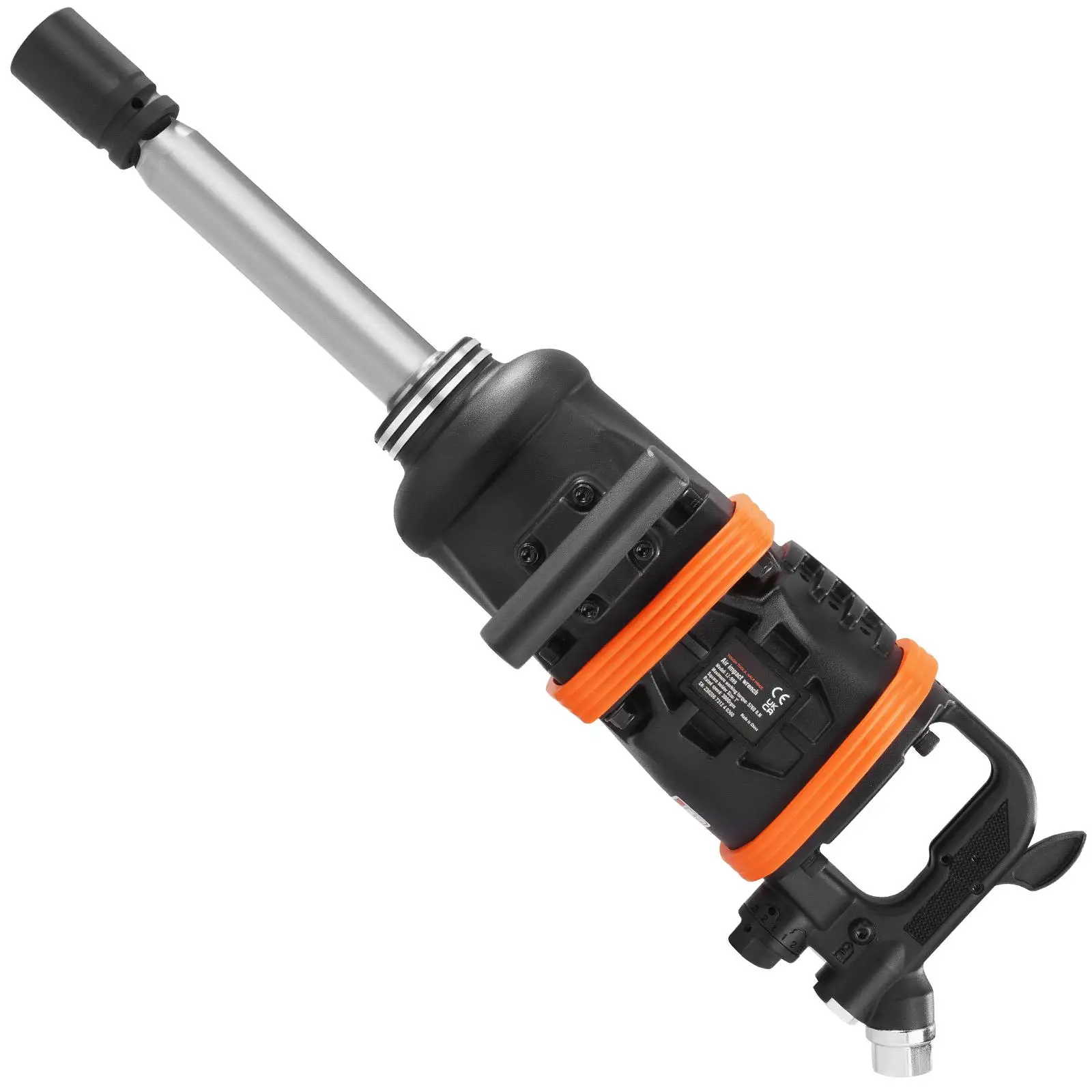 1 Inch Air Impact Wrench Up to 5175 ft lbs Reverse Pneumatic Impact Gun with 8 Inch Extended Anvil for Heavy Duty Machinery Semi Truck Bus Repair Maintenance