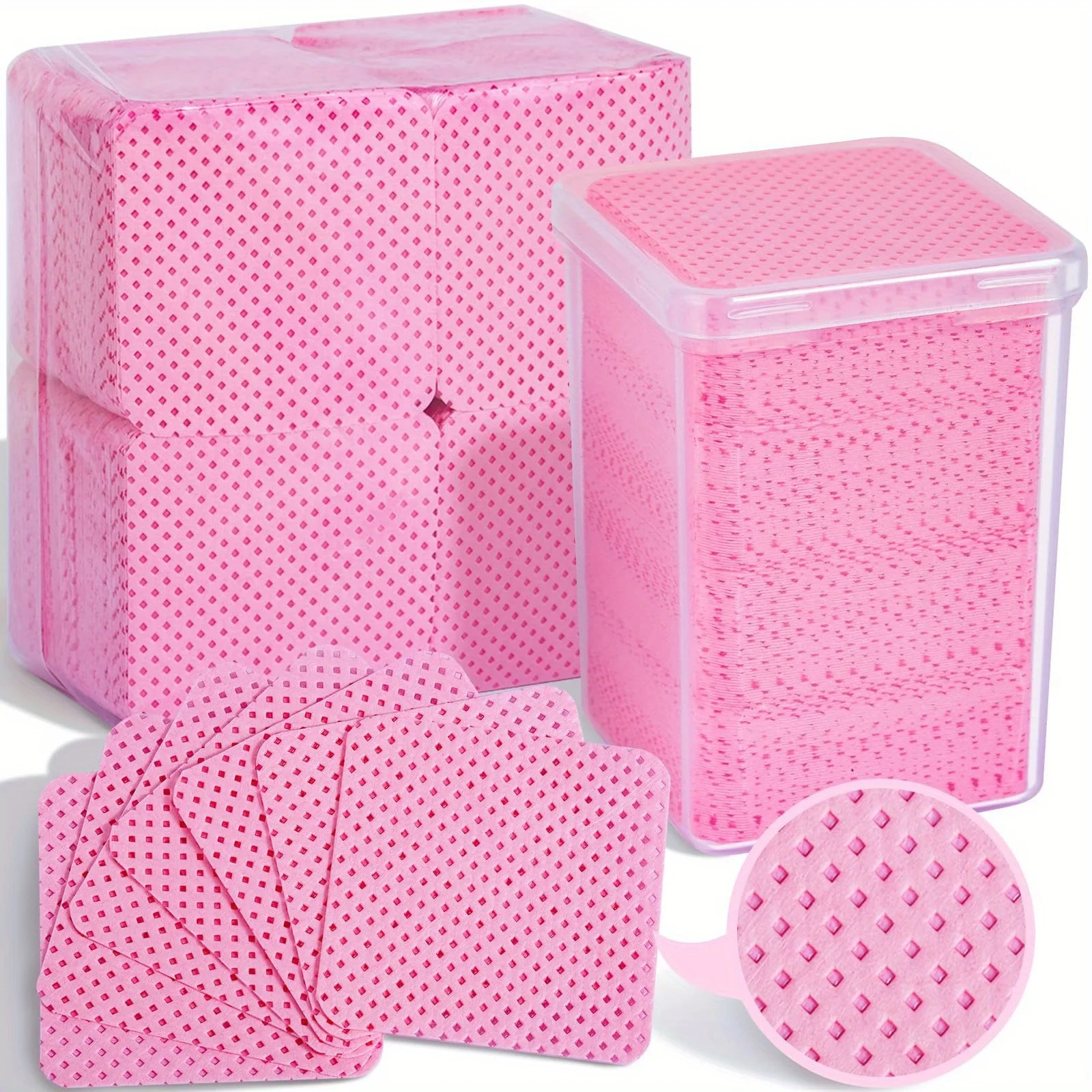 1000 morceaux de lingettes nettoyantes pour ongles en tissu non tissé, nettoyant pour ongles, dissolvant de vernis à ongles, lingettes humides non pelucheuses pour ongles