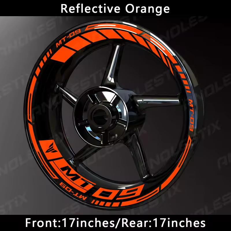 AnoleStix Reflective Motorcycle Wheel Sticker Hub Decal Rim Stripe Tape For YAMAHA MT-09 MT09 - Image 16