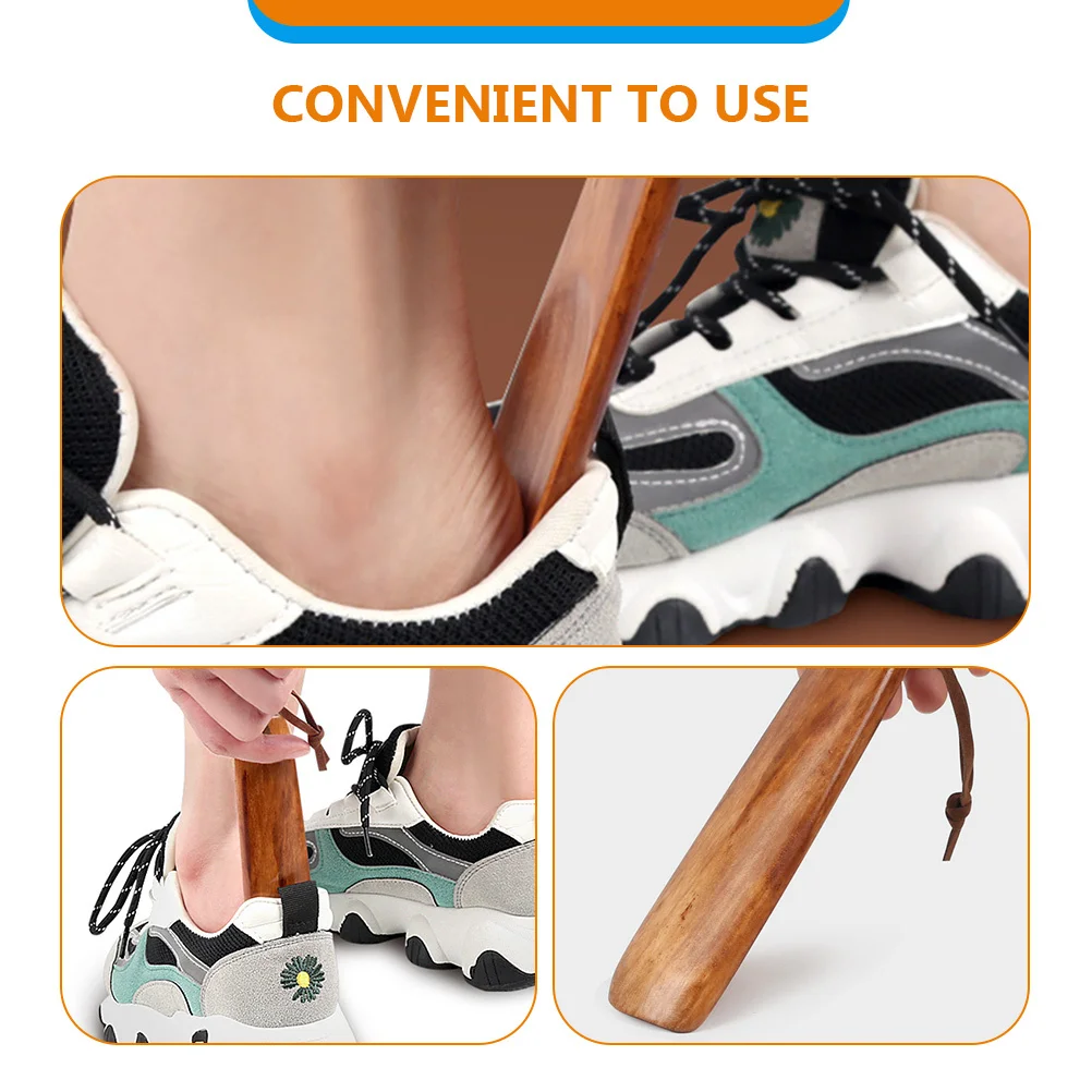 

3pcs Wood Smooth Wear-Resistant Helper Portable Travel Wear-Resistant Shoe Helper Household Shoe Horn Home Accessories