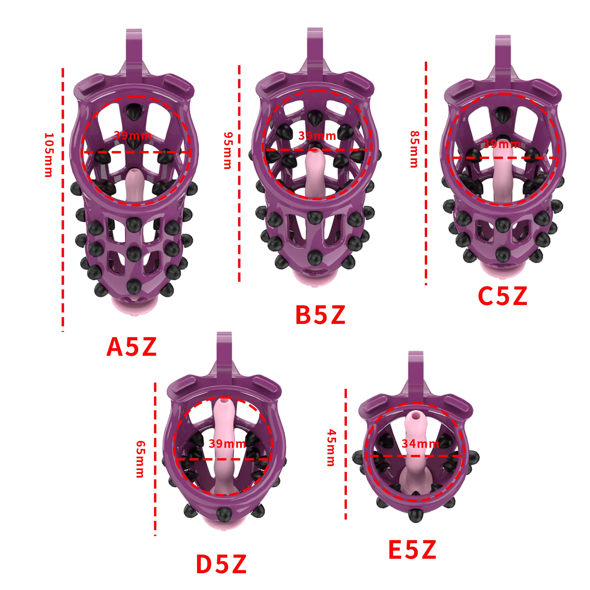 2024 Removable Spike Chastity Cage 정조대 Male Cock Cage with 5 Penis Rings bdsm Chastity Restraints Sissy Anti-Escape Sex Toys 18+