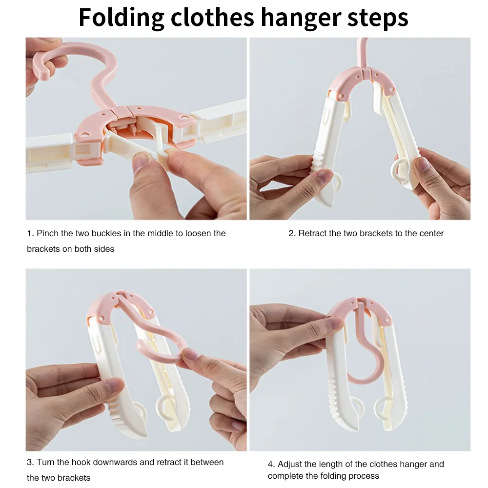 Multi-Functional Folding Clothes Hanger, Portable Space-Saving Collapsible Clothing Rack, Durable Non-Slip Foldable Hanger 3pcs