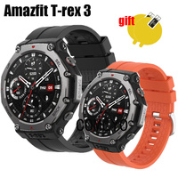 3in1 For Amazfit T-REX 3 Smart watch Strap Band Belt Smartwatch Silicone Bracelet Screen Protector Film