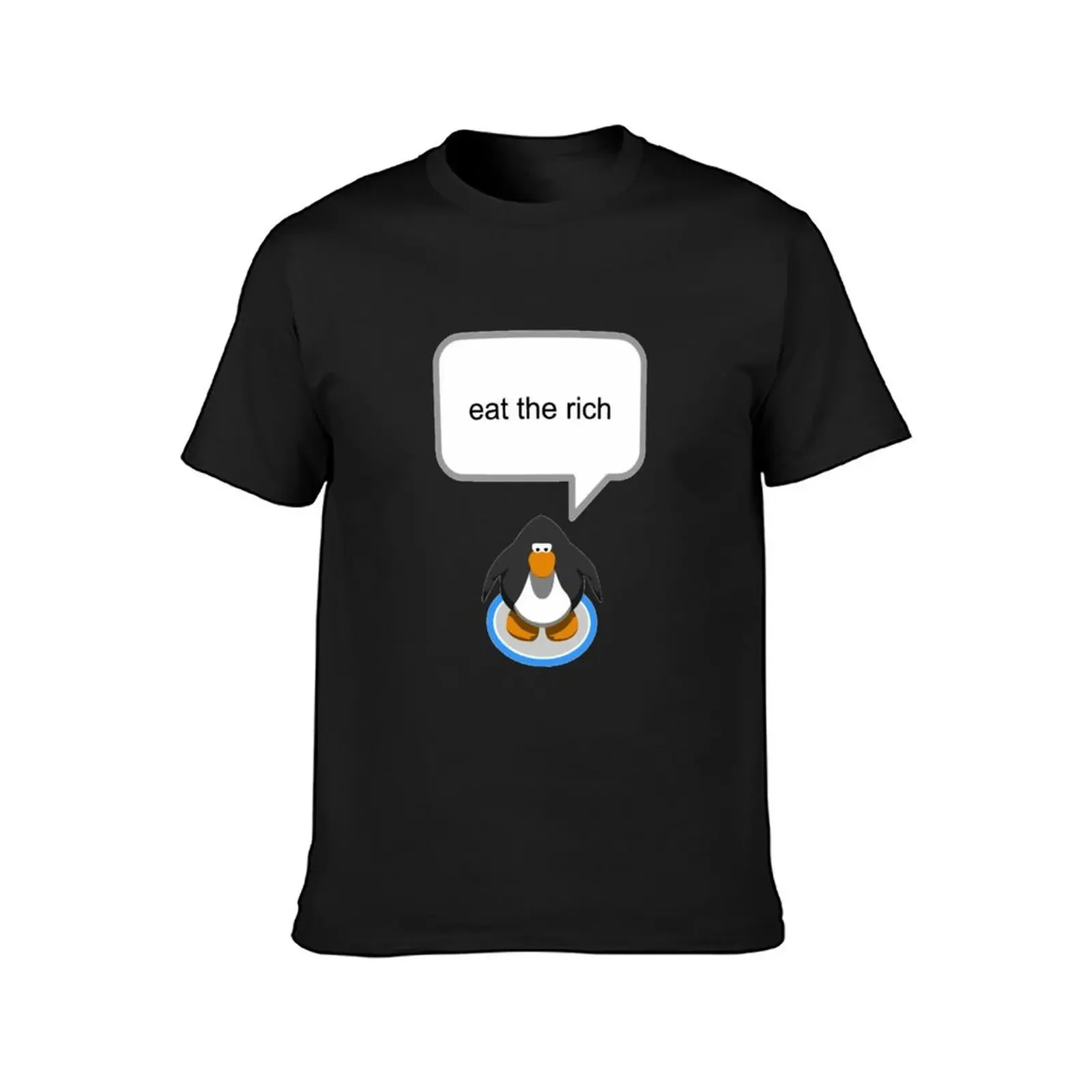 eat the rich - club penguin Sticker T-Shirt luxury designer croswit shirt man valentines clothes mens designer t shirt