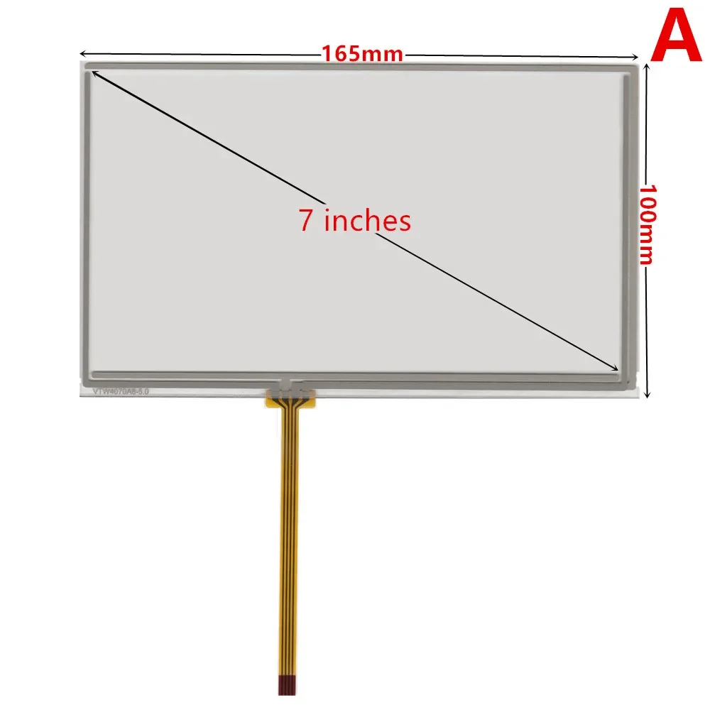 7-calowy ekran dotykowy rezystancyjny 165*100 mm FPC-0356 ZCR-2567R1-2 5 8 do samochodowego systemu GPS DVD, 4-przewodowy panel dotykowy, szklana szybka, 165x100 — zdjęcie produktu 4
