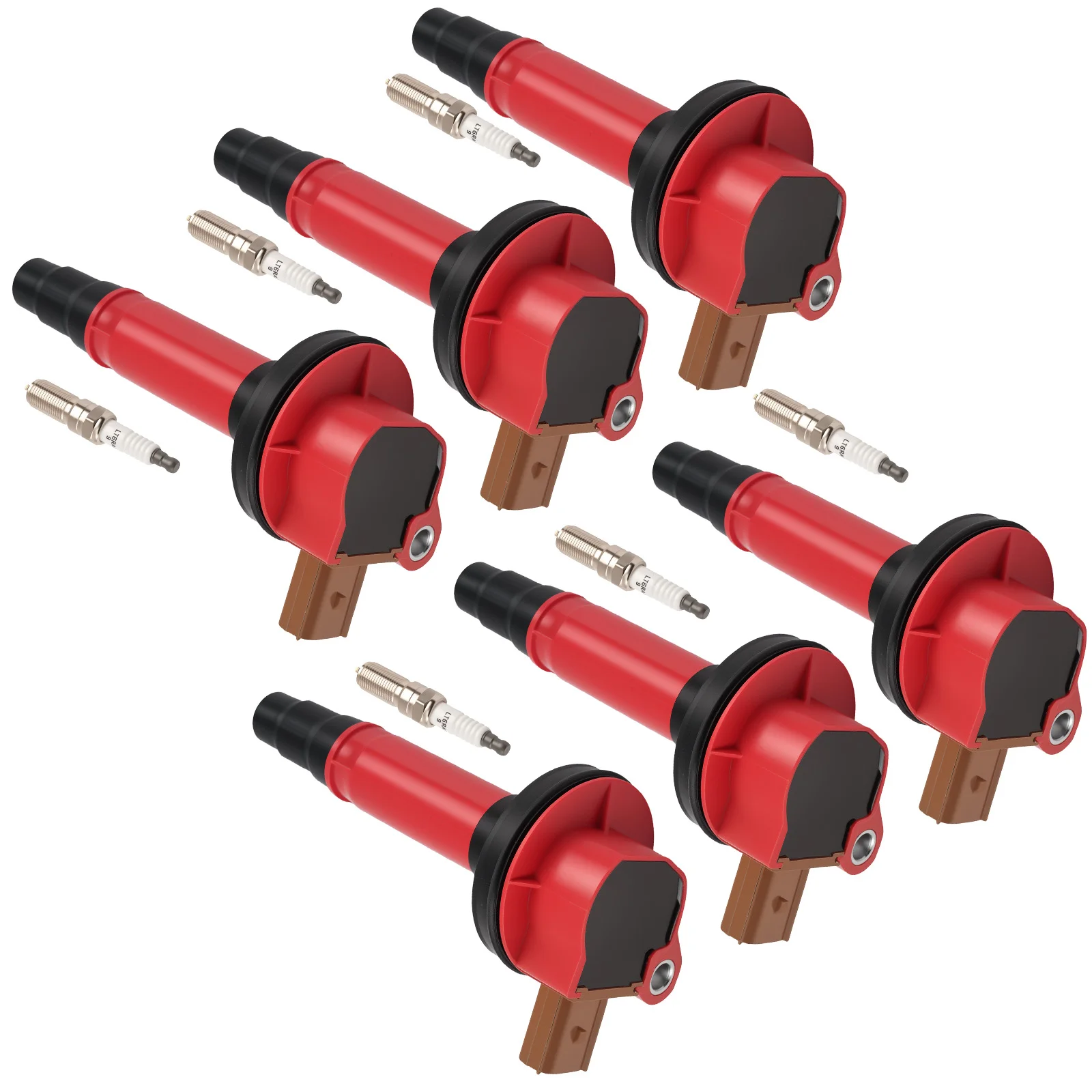 Kit bobina e candele 6 pezzi per Ford Explorer Transit 3.5L V6 Turbo 2013-2023 BL3E12A375CA