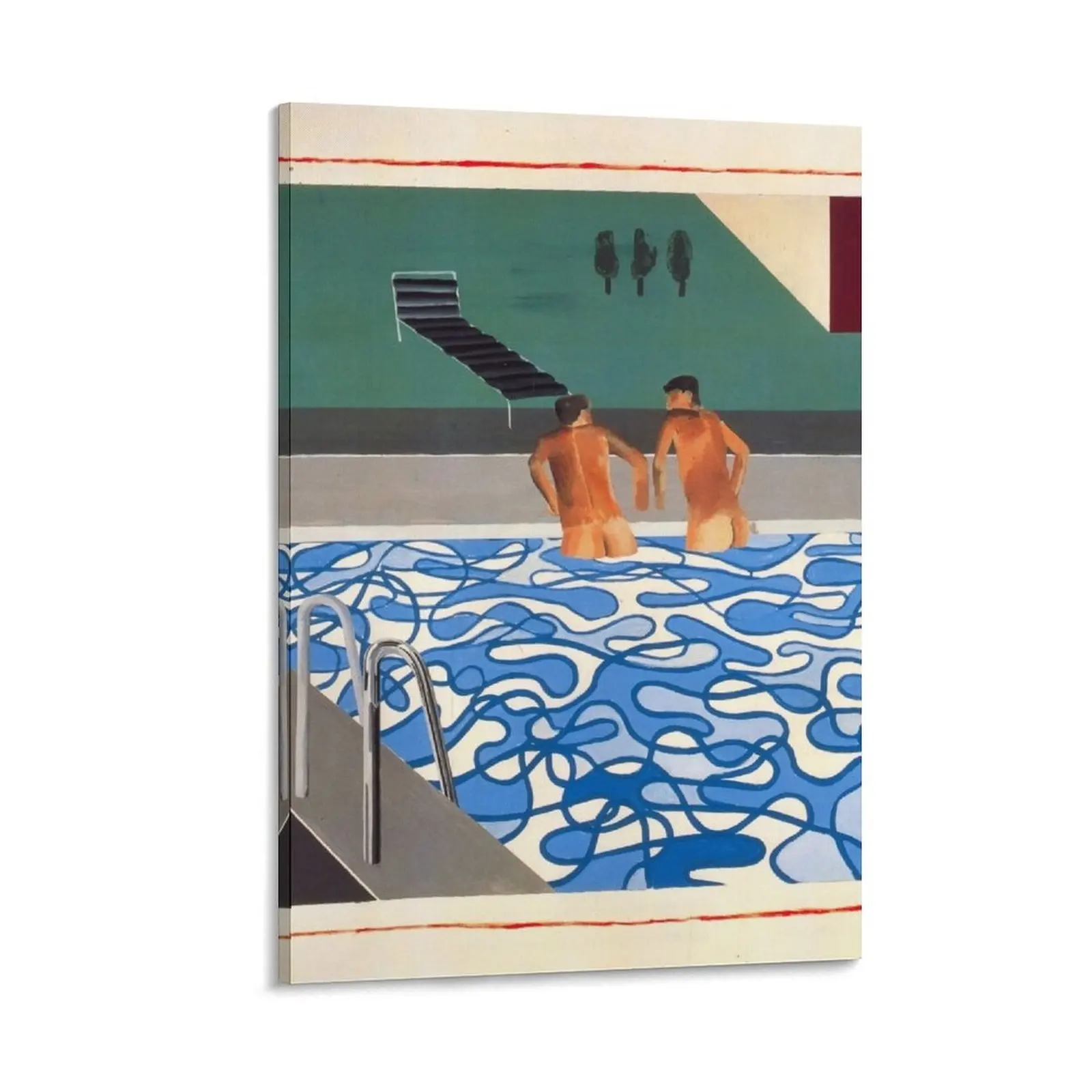 

david hockney two boys in a pool Canvas Painting Paintings on the wall Decoration home anime room decor bedrooms decor