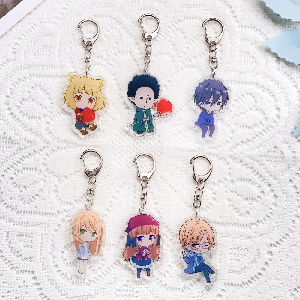 6 Piezas Llaveros de Acrílico Anime My Love Story with Yamada-kun at Lv999, Colgantes para Bolsos y Mochilas, Decoración, Regalo para Amigos