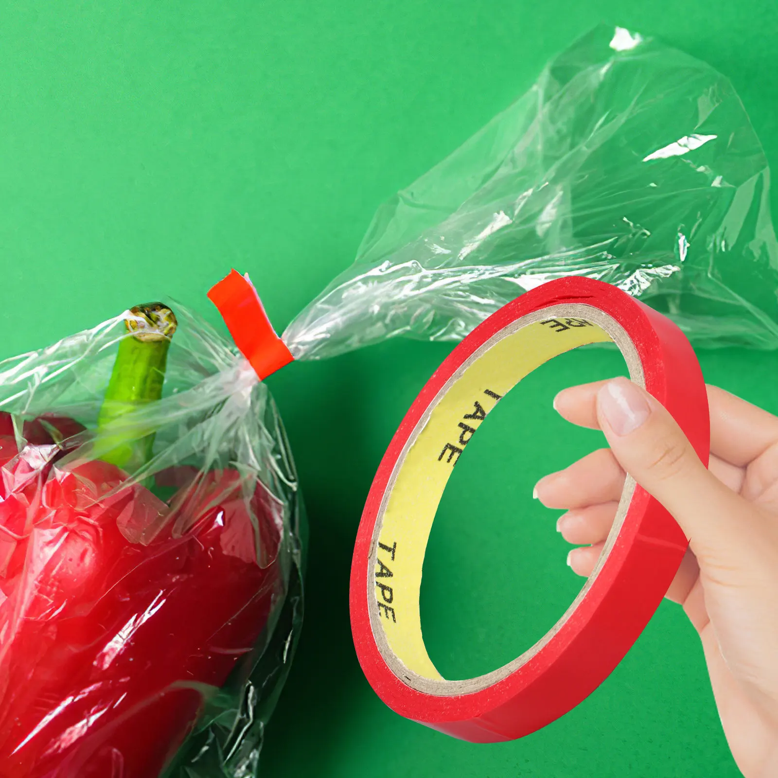 

Ленты для запечатывания пакетов, 6 рулонов, из ПЭТ-материала, для супермаркетов, пекарен, магазинов, упаковочная лента для связывания, эффективная упаковочная лента, ленты для запечатывания пакетов