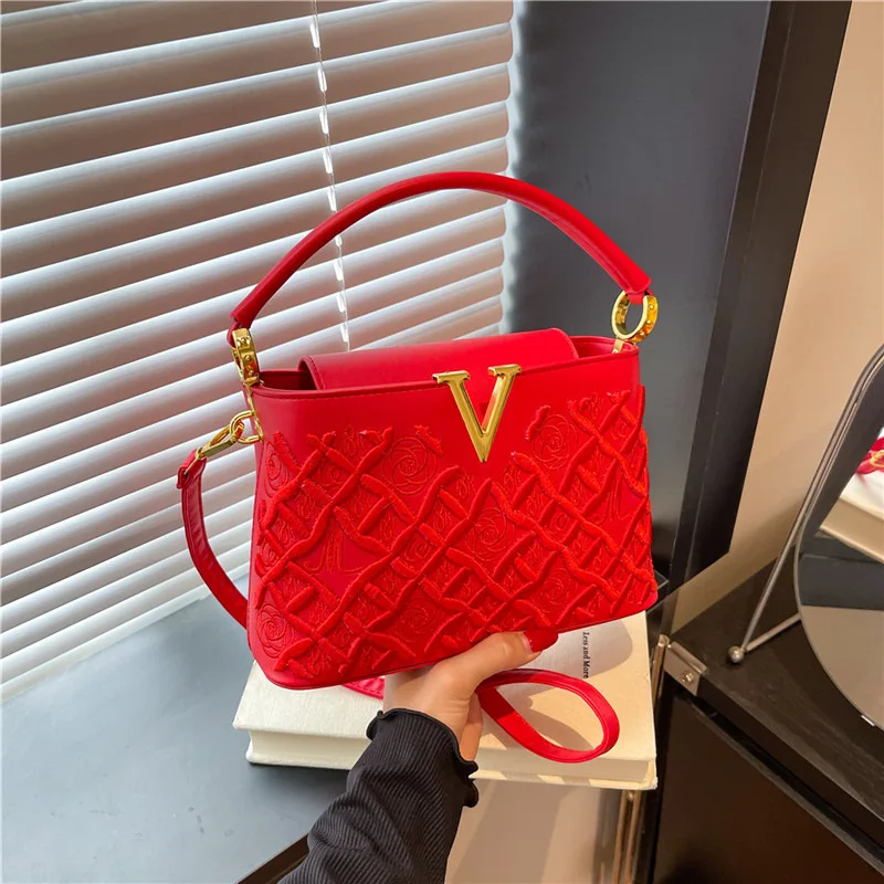 حقيبة مصممة أزياء راقية شهيرة لعام 2025 - حقيبة يد مطرزة رائعة، تصميم أنيق للكتف/الرسول #6