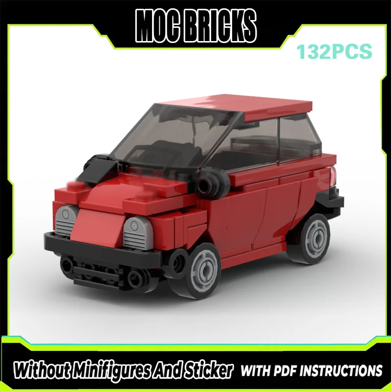 

Конструктор City Car Model MOC: Модульная модель компактного автомобиля Twingo 1993 года. Технологичный подарок для детей на праздники. Набор для сборки.