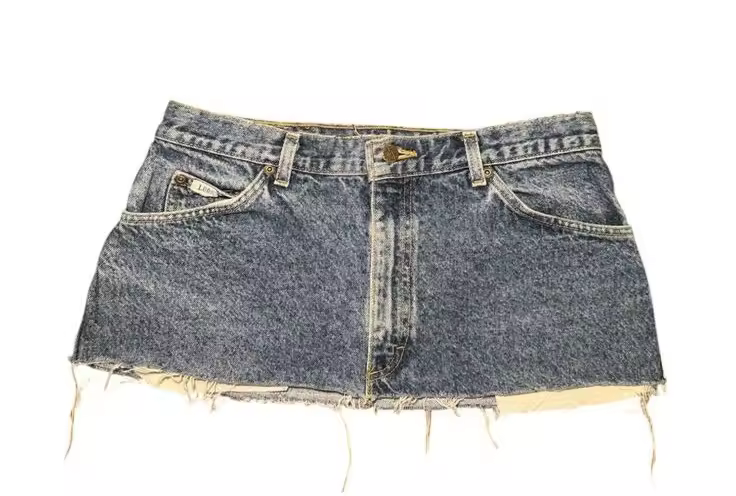 Harajuku Digital Blue Denim Short Skirt Gothic Retro Loose High Waisted Y2k Mini Skirt Sexy Casual Bag Hip Skirts Streetwear - AliExpress 