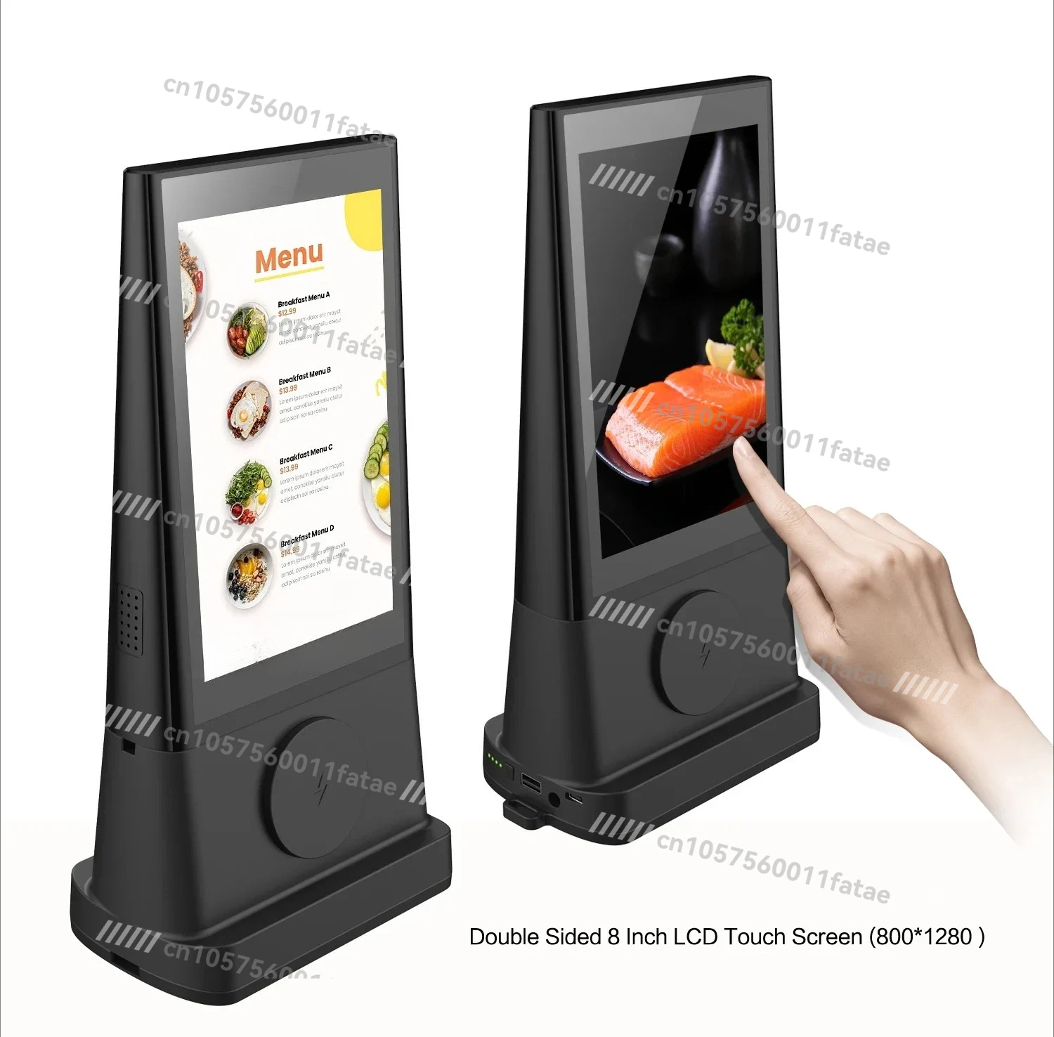 

Super Slim Electronic Digital Signage Display Table ，menu Power Bank Restaurant Charging Station Dock