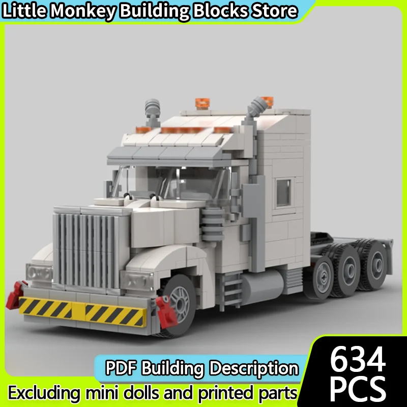

City Car Model MOC Building Bricks Heavy-Duty Semi Truck Modular Technology Children Holiday Gifts Assemble Toys Suit