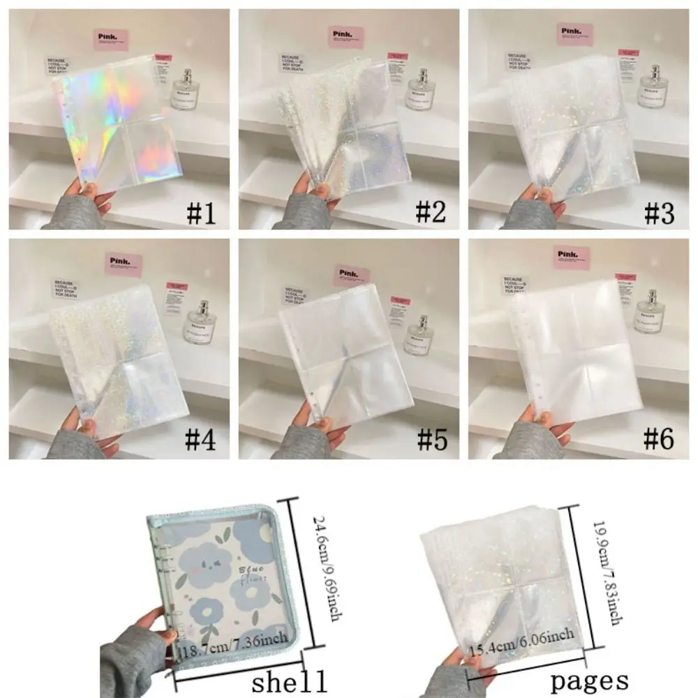 Stationery A5 Binder Photo Album Korea Style Simple Photo Collect Book Transparent Exquisite Card Binder Pack Girl