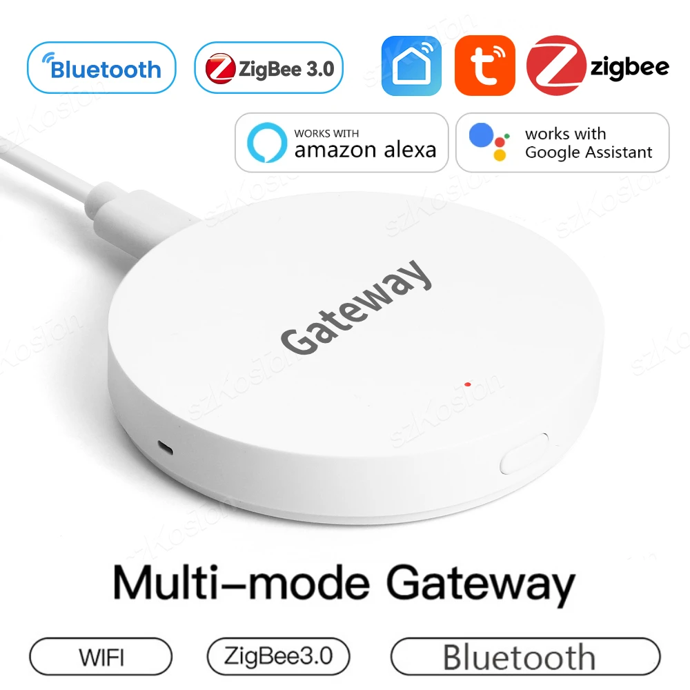 

Tuya Multi-Mode Gateway Wireless Bluetooth ZigBee Hub Smart Home Automation Bridge Smart Life APP Remote Works with Alexa Google