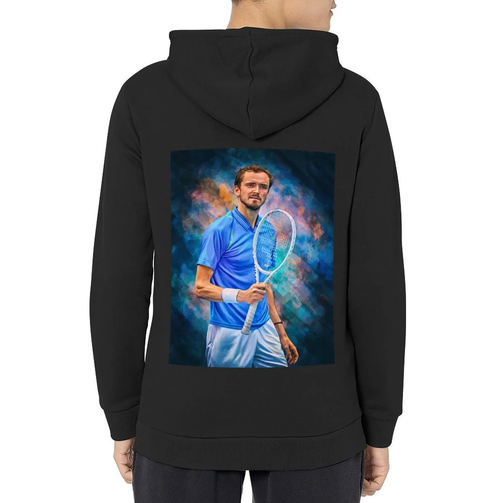 

Daniil Medvedev come on gesture. Miami 2023 champion. Digital artwork print wall poster. Tennis fan art gift. Hoodie