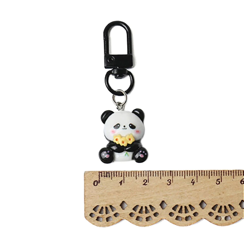 Lovely Fashion Small Panda Animal Keychain Sweet Versatile Backpack Decoration Accessories Creative Simple Pendant Gifts