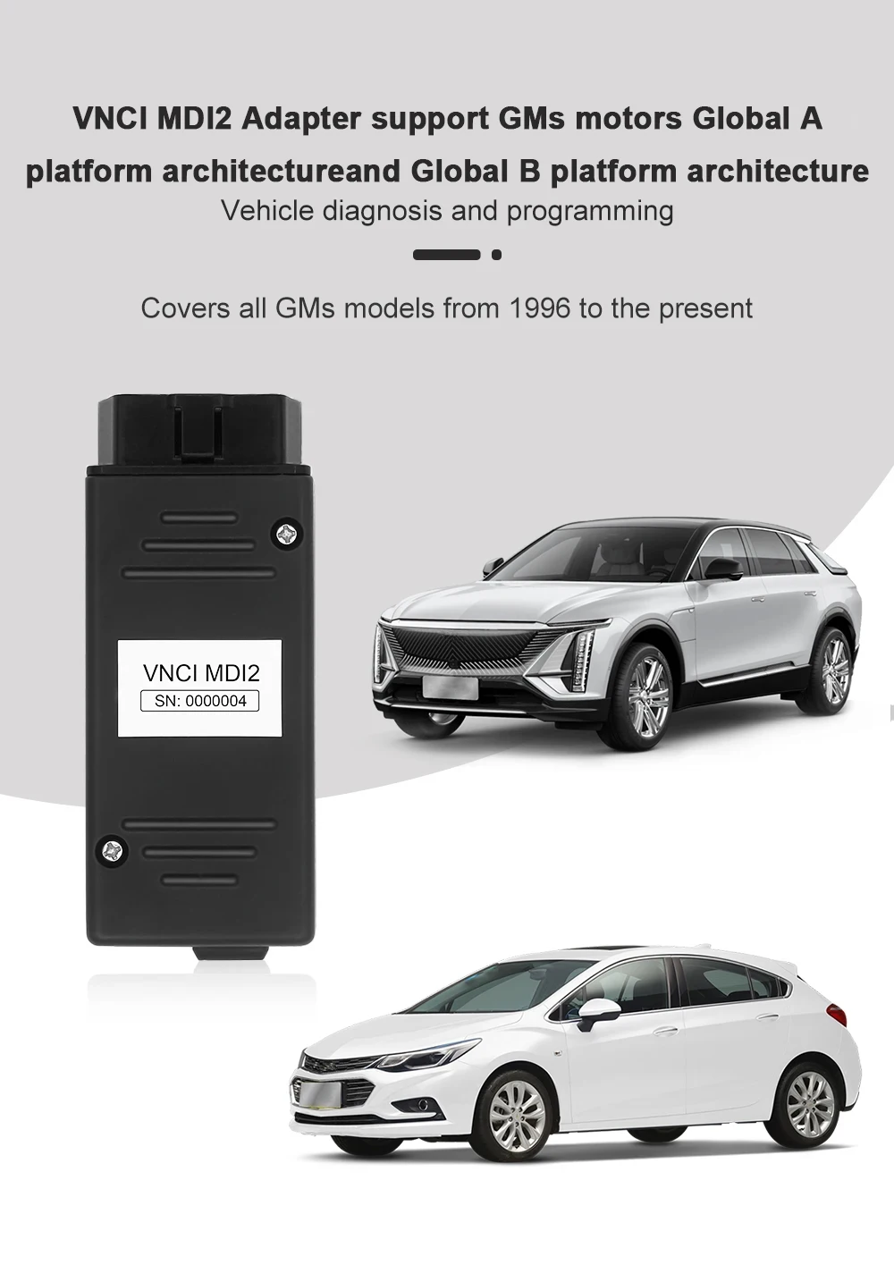 VNCI MDI2 Diagnosegerät für GM/Cadillac/Chevrolet/Buick Fahrzeuge, kompatibel mit TLC/GDS2/DPS/Tech2win Software, unterstützt CAN FD DoIP. – Detail 9