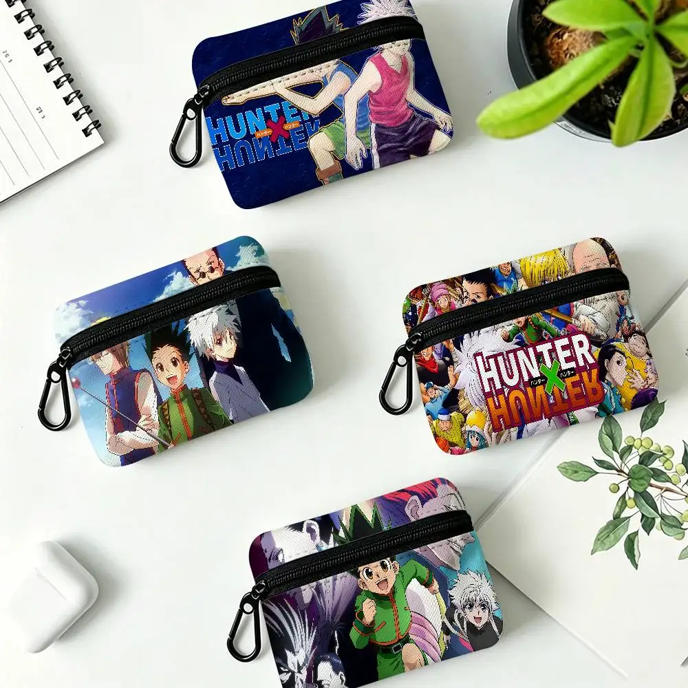 Cartoon Animation HUNTER X HUNTER Multifunctional Oxford Cloth Small Pouch With Hook Mini Coin Wallet Earbud Storage Bag
