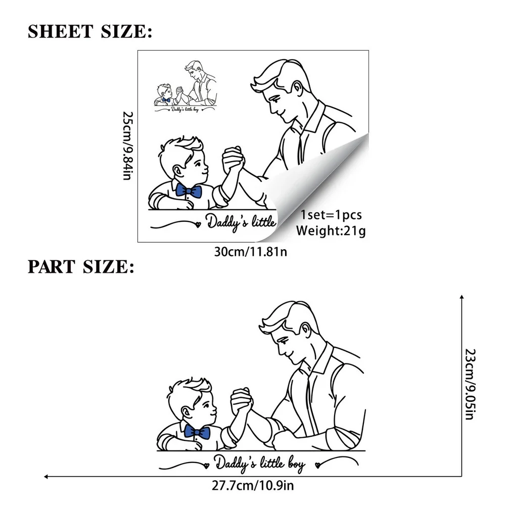 Arm Wrestling Wall Sticker for Fathers Day PVC Decorative Sticker for Living Room Study and Office Application