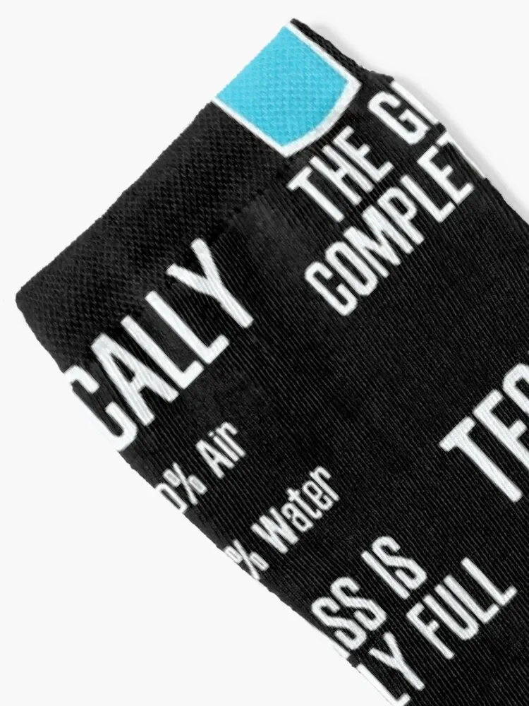 Technically the glass is completely full Socks hockey cotton Socks For Women Men's