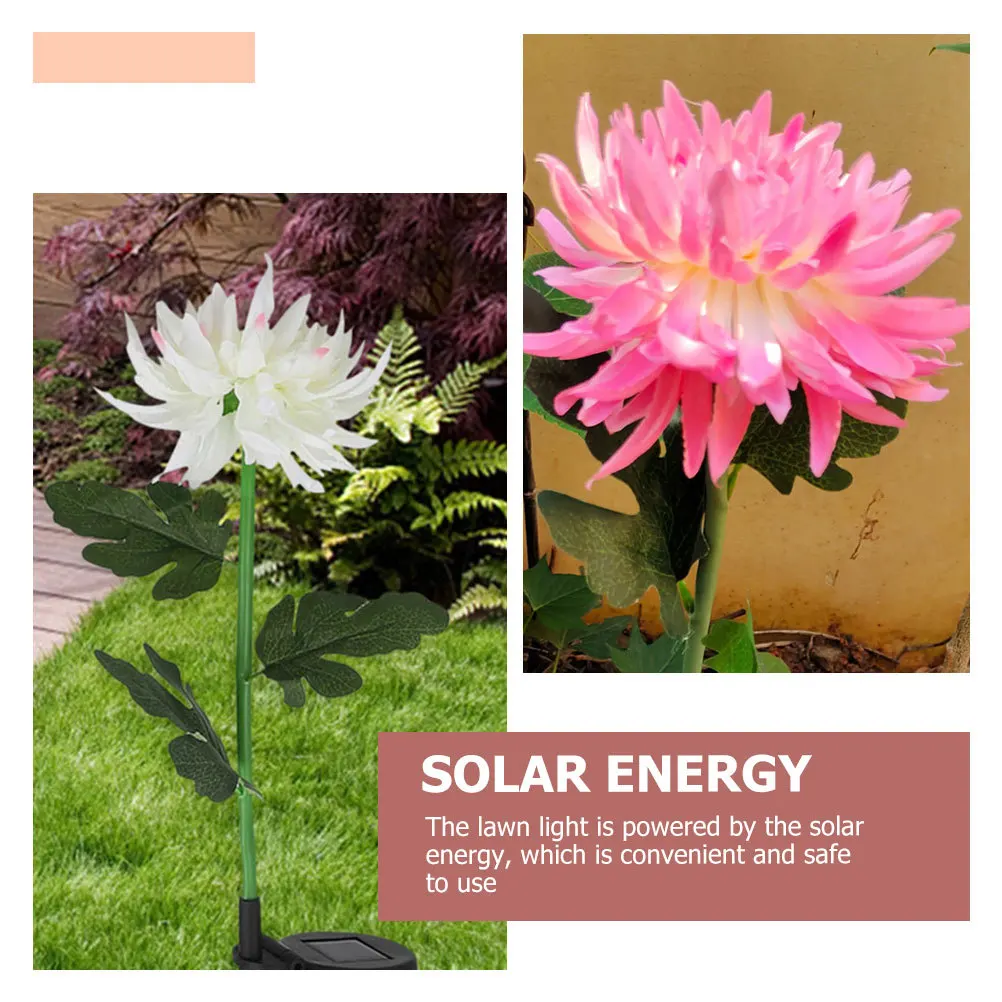 

2Pcs LED Solar Outdoor Garden Flower Lamps Creative Lawn Lights Yard Landscape Decorative Lighting LED Solar Light