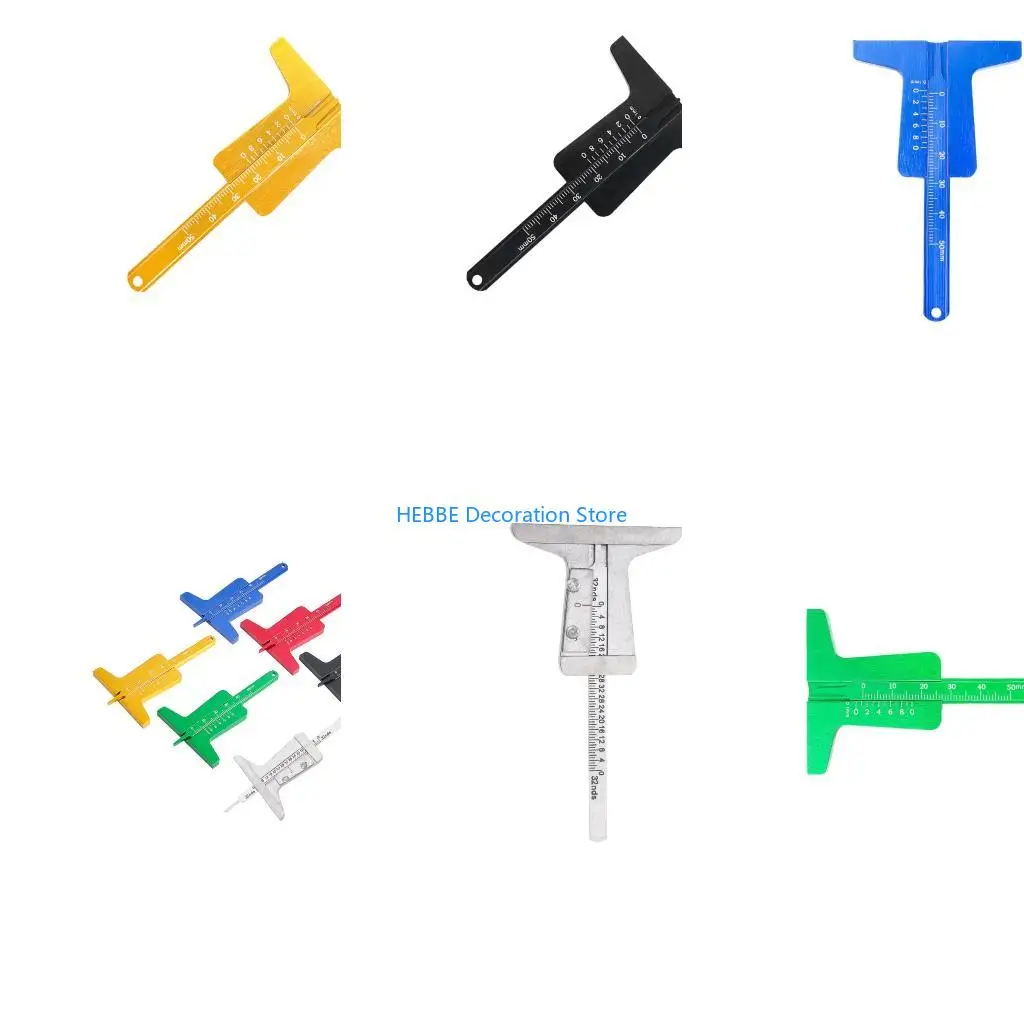 B0KC Rustproof Stainless Steel Tire Depth Gauge Measuring Tool Featuring Easy to Read Marking for Car and Bike Tires