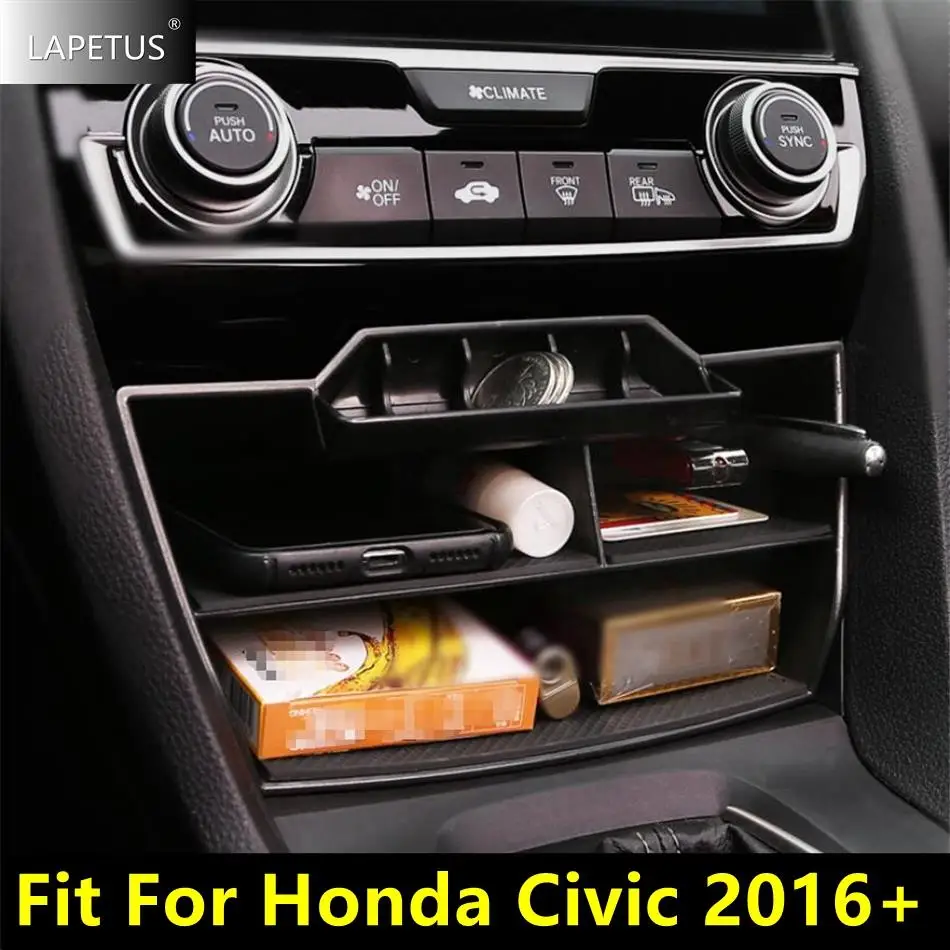 

Center Control Storage Box Container Coin Pallet Holder Tray With USB Extension Cable For Honda Civic 2016 -2020 Car Accessories