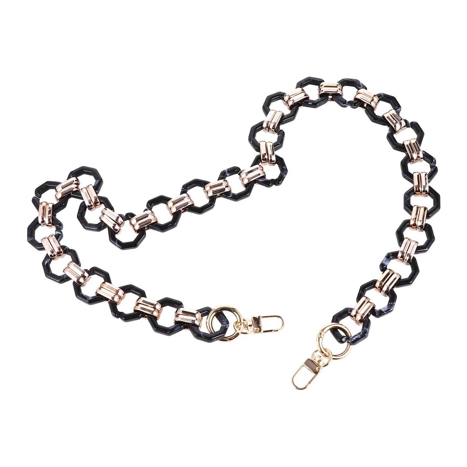 الراتنج المثمن المفاجئة زر سلسلة DIY بها بنفسك حقيبة مقبض حزام حمل محفظة حقيبة يد استبدال الإكسسوارات #6