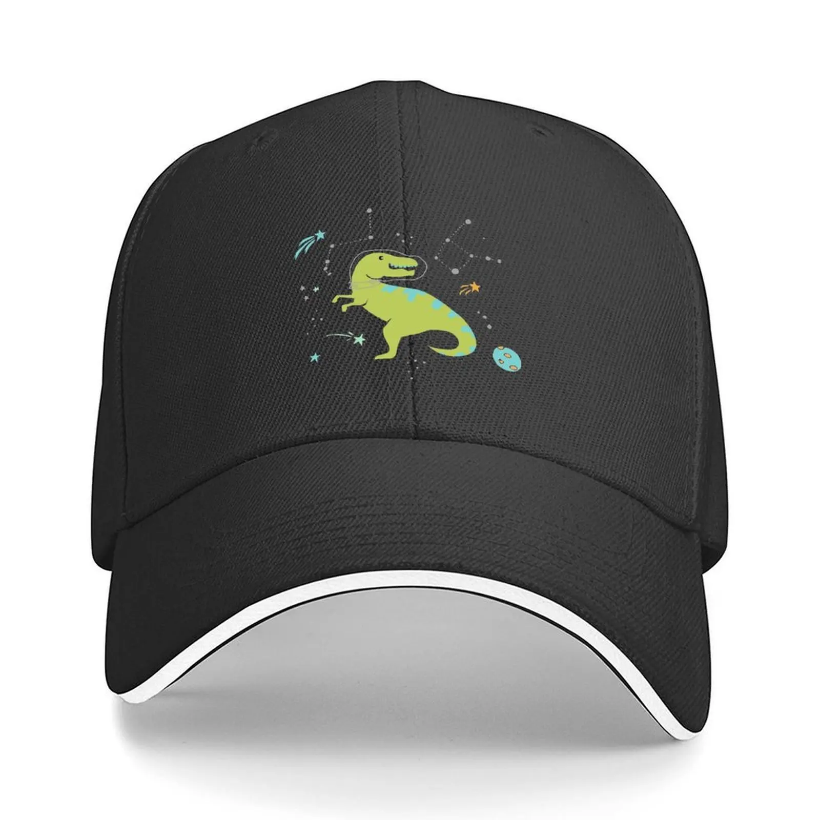 Space Dinosaurs in Orange + Blue Baseball Cap |-F-| sailor cap for men Designer Hat New In Hat Men's Caps Women's
