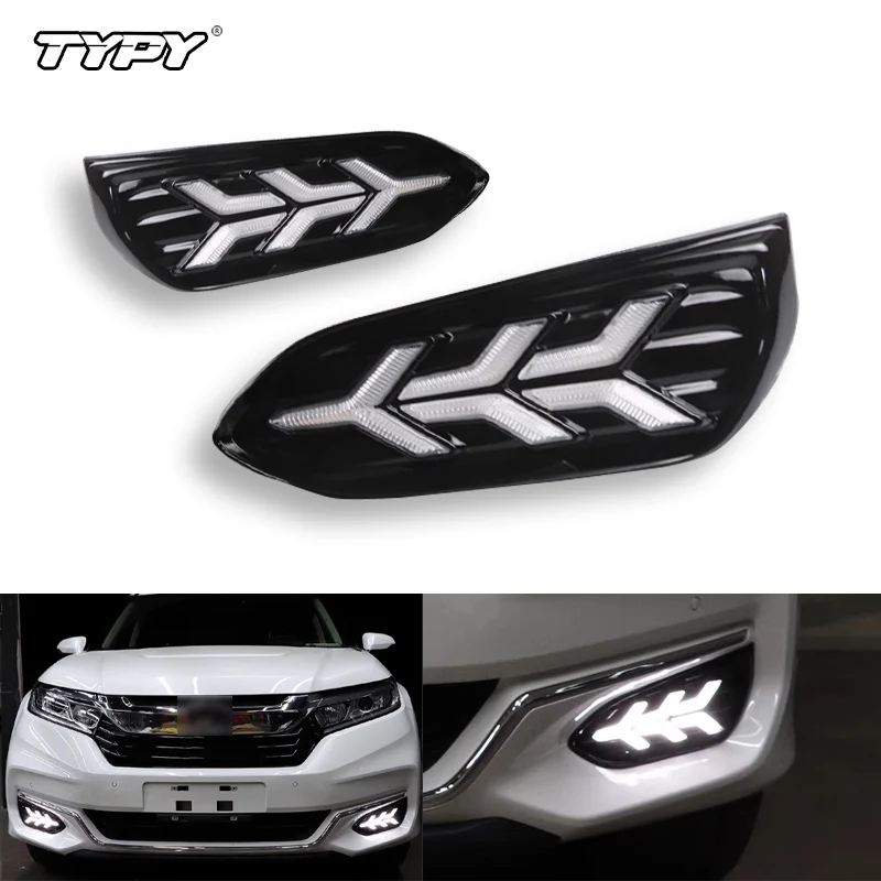 

TYPY для Honda Avancier 2020-2024 светодиодные противотуманные фары DRL с функцией указателя поворота Стайлинг автомобиля светодиодные дневные ходовые огни