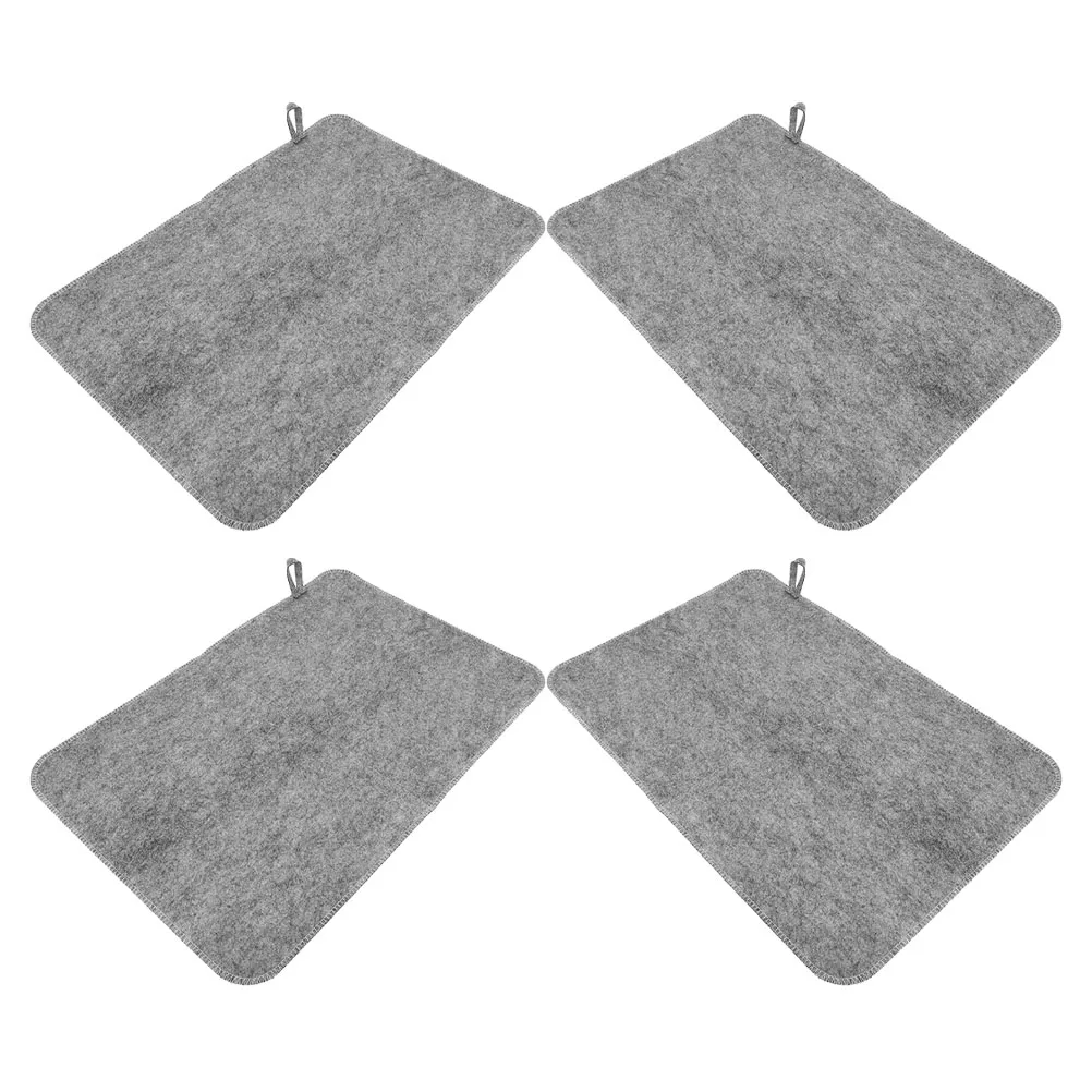 

4 Pcs Hot Spring Sauna Mat along with Insulated Cushion Bath Grey Portable Mats