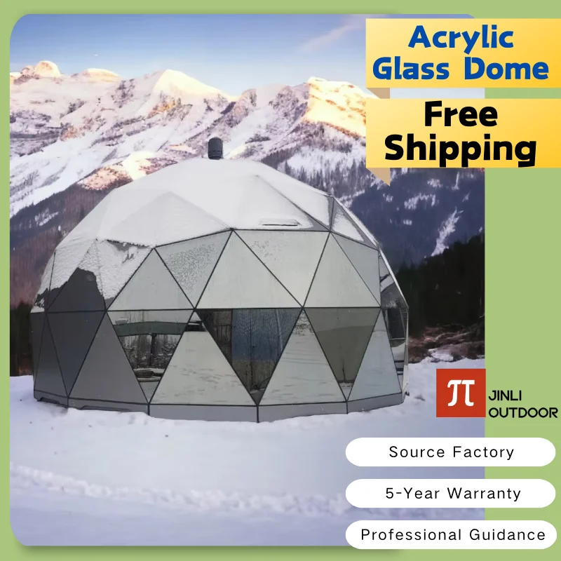 Glass Transparent Dome Hotel Tent Lgloo Geodesic  Aluminum Frame Luxury Resort Round Teepees Tree Houses Outdoor Glamping Hotel