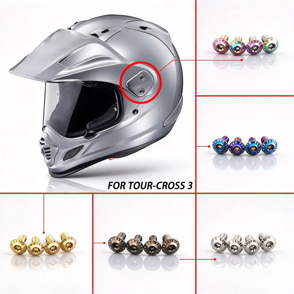 Motorcycle Helmet Visor Accessories Decoration Fixed Lens Screw Parts For Arai TOUR CROSS 3 TX3 XD4