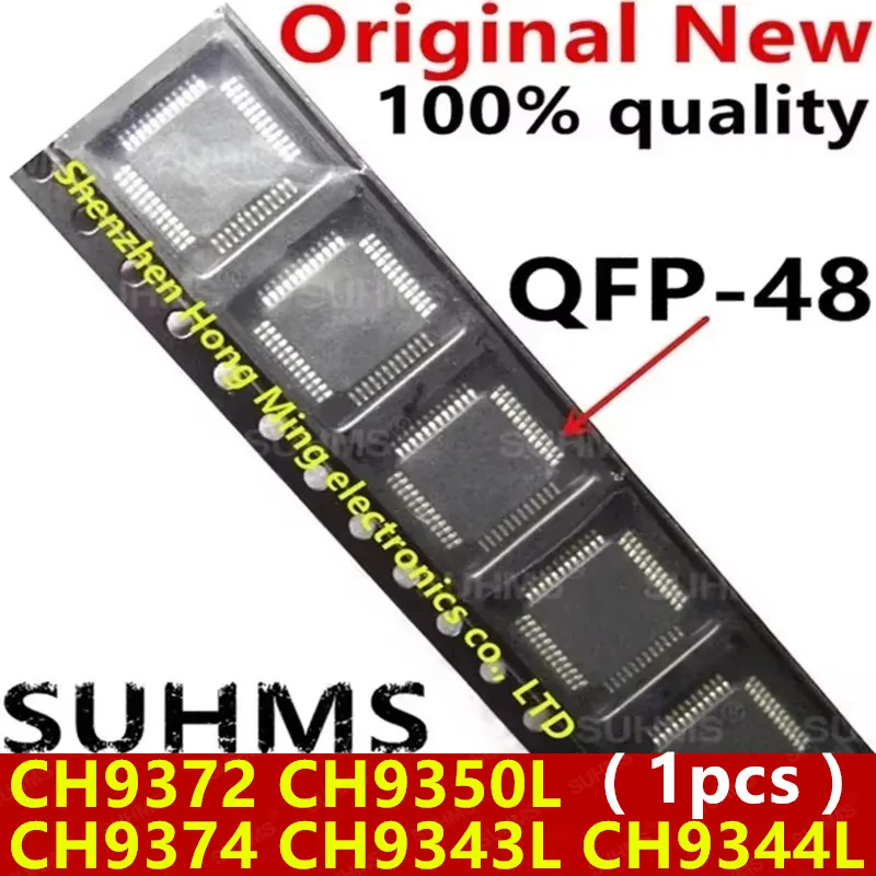 (1piece)100% New CH9343L CH9344L CH9350L CH9372 CH9374 QFP-48