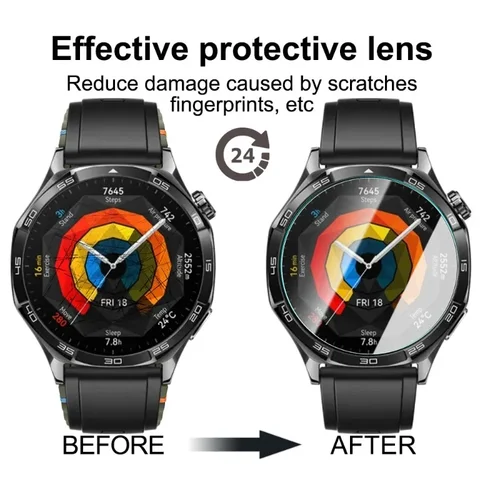 Imagen 2 del producto 5-1 Uds vidrio templado para Huawei Watch GT 5 4 3 2 46MM 41MM película protectora de pantalla para Huawei GT5 GT 3SE 2 Pro película protectora