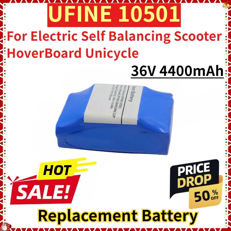 

For Electric Self Balancing Scooter HoverBoard Unicycle New Replacement Rechargeable Lithium Battery 36V 4400mAh UFINE 10501