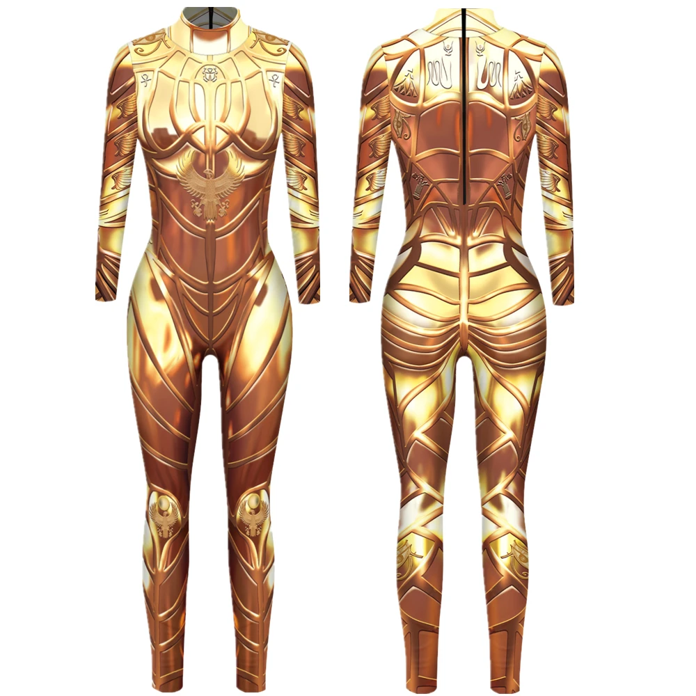 Combinaison de robot punk gothique pour femmes, Catsuit sexy, Costumes de cosplay de carnaval, Zentai, Halloween, costume de batterie