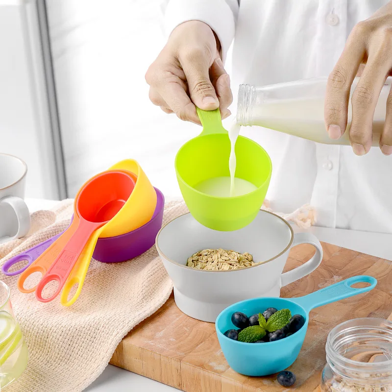 12pcs measuring spoon plastic color measuring spoon measuring cup combination graduated measuring cup baking tool
