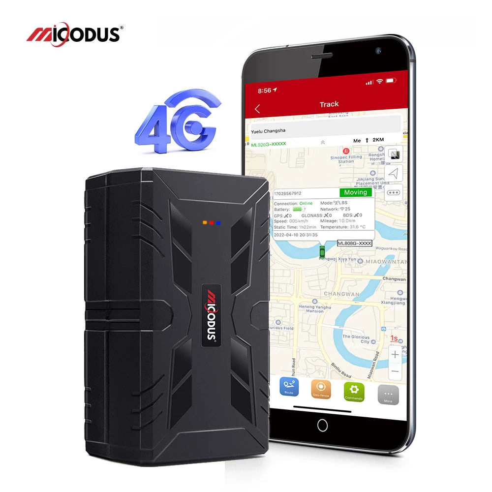 

MiCODUS Car GPS Tracker 4G ML920G 20000mAh Superstrong Magnetic 4G GPS Tracking Device Voice Monitor Vibrate Move Alert Free APP