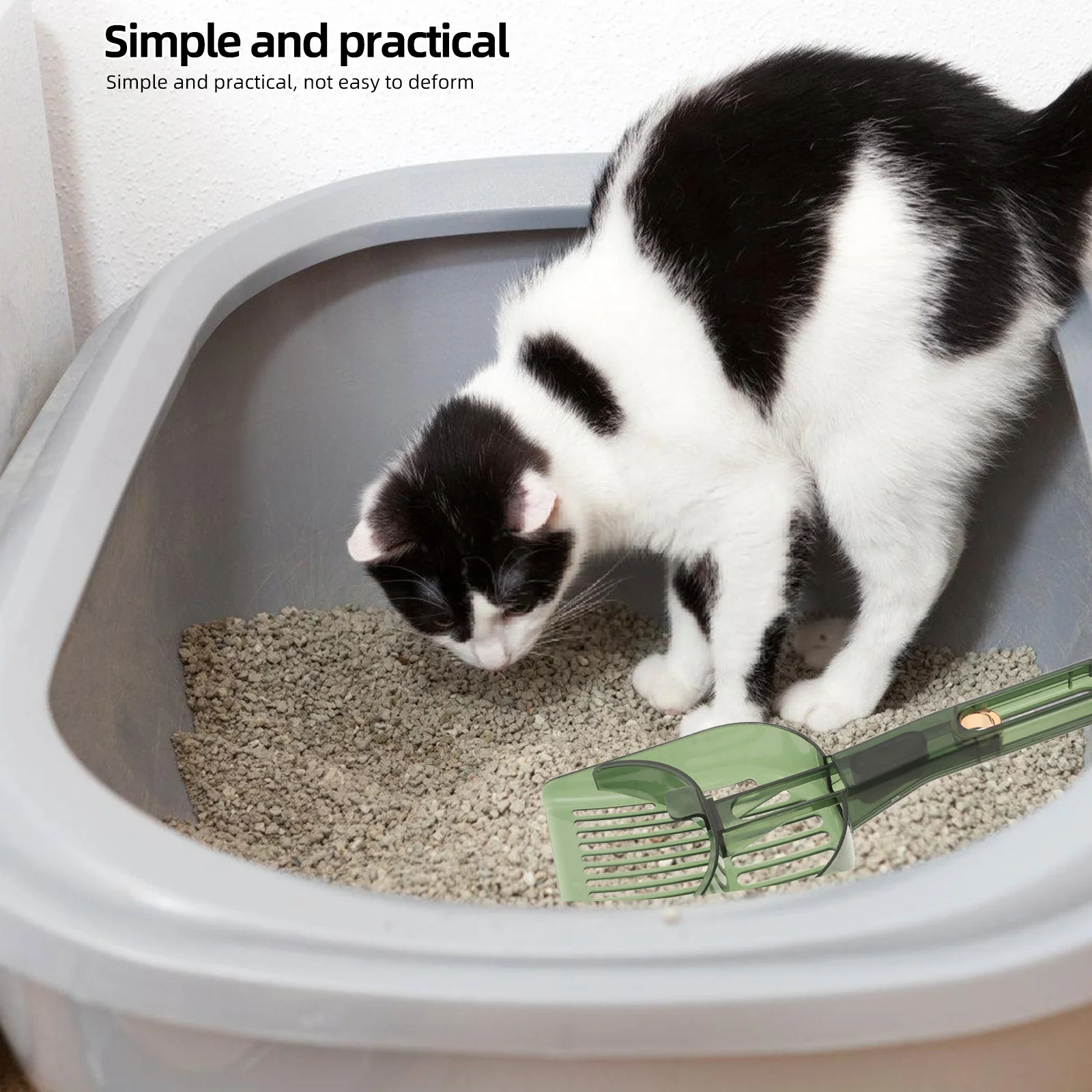 

Cat Litter Scoop Practical ABS Material Filtered Design Comfortable Grip Large Mouth Home Pet Litter Shovel Cat Scooper Shovel