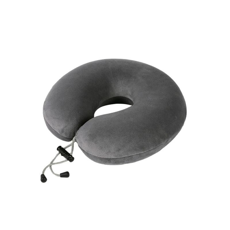 1Pc Natural Latex Neck Pillow Neck Pillow U Shaped Neck Pillow Case White Throw Pillows For Bed Plane Pillow Dark Gray Durable