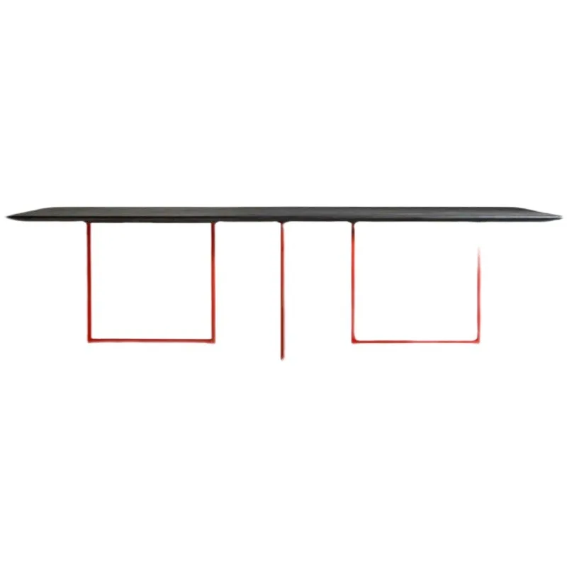 Nordic all solid wood, minimalist desk, modern minimalist conference table, training workbench