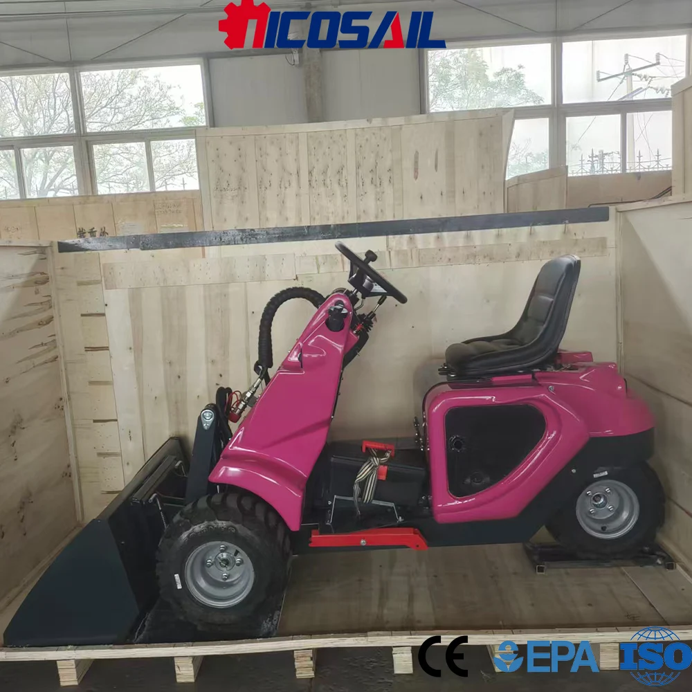 Euro 5 CE 3 Wheel Skid Steer Loader Compact Multi Function Loader OEM Custom Attachments Europe Ready