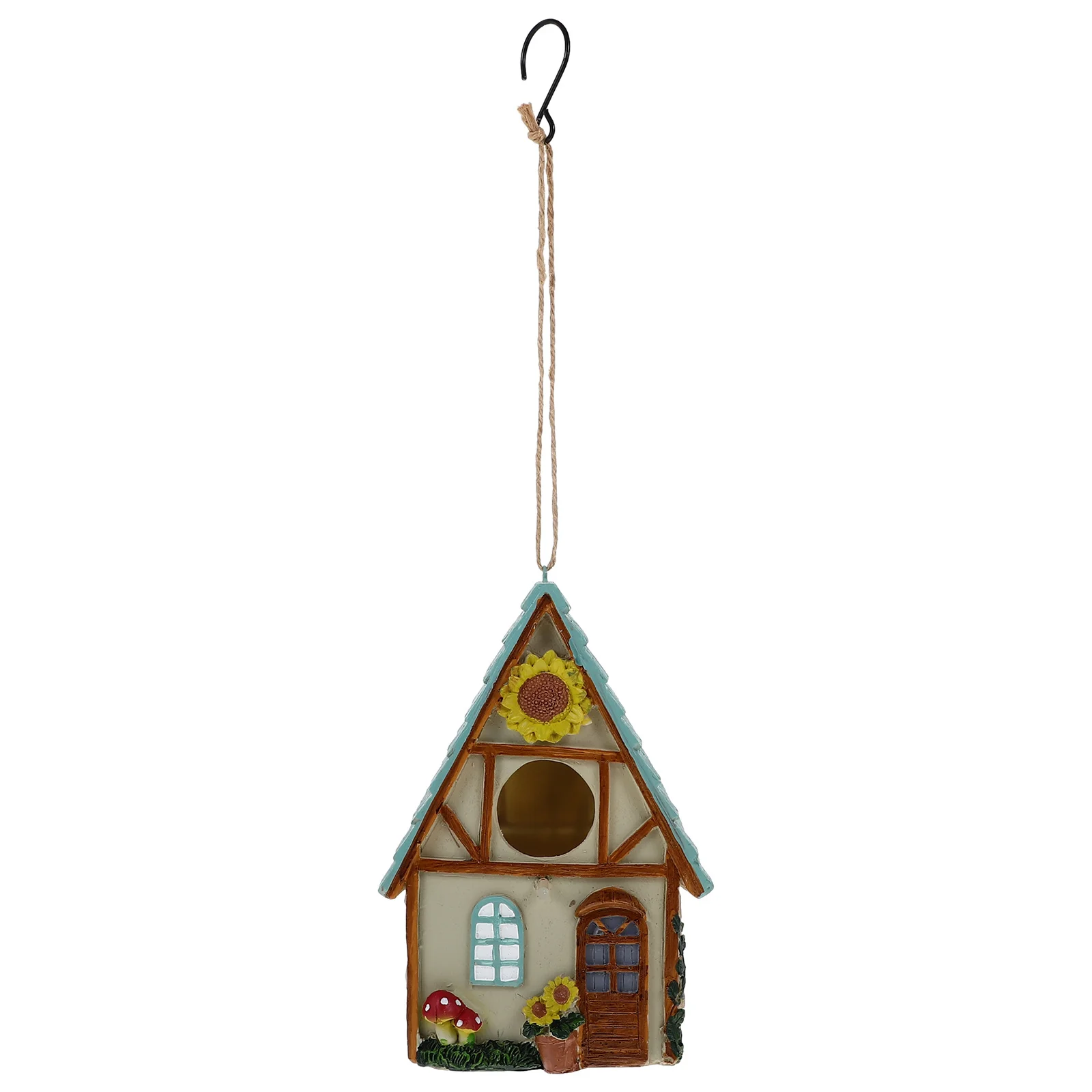 

Garden Bird Resin Material Strong Durable Hanging Nest Decor Parrot Lark Playground Decoration