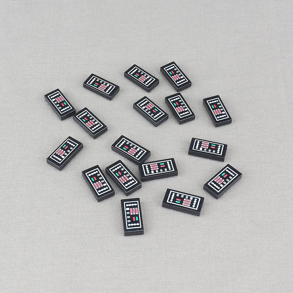 

MOC 10PCS 3069 Printed Control Button Panel Pattern Building Block3069pb Car Machine Instrument Board Brick Toy Adults Boys Gift