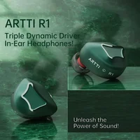 ARTTI R1-auriculares HIFI 2 + 1 con controlador dinámico Triple, cascos de música intrauditivos con conector desmontable 0,78 de 2 pines, Cable de enchufe de 3,5/4,4mm