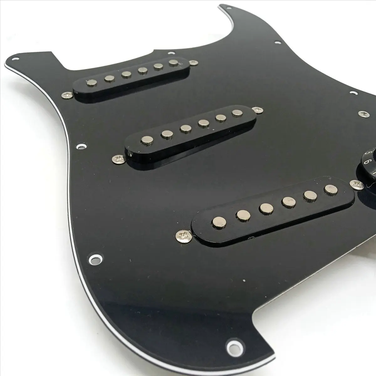 [AD12] 3X Single Coil SSS Electric Guitar Pickguard Pickup Loaded Prewired Scratch Plate 11 Holes 3Ply for ST SQ Guitar