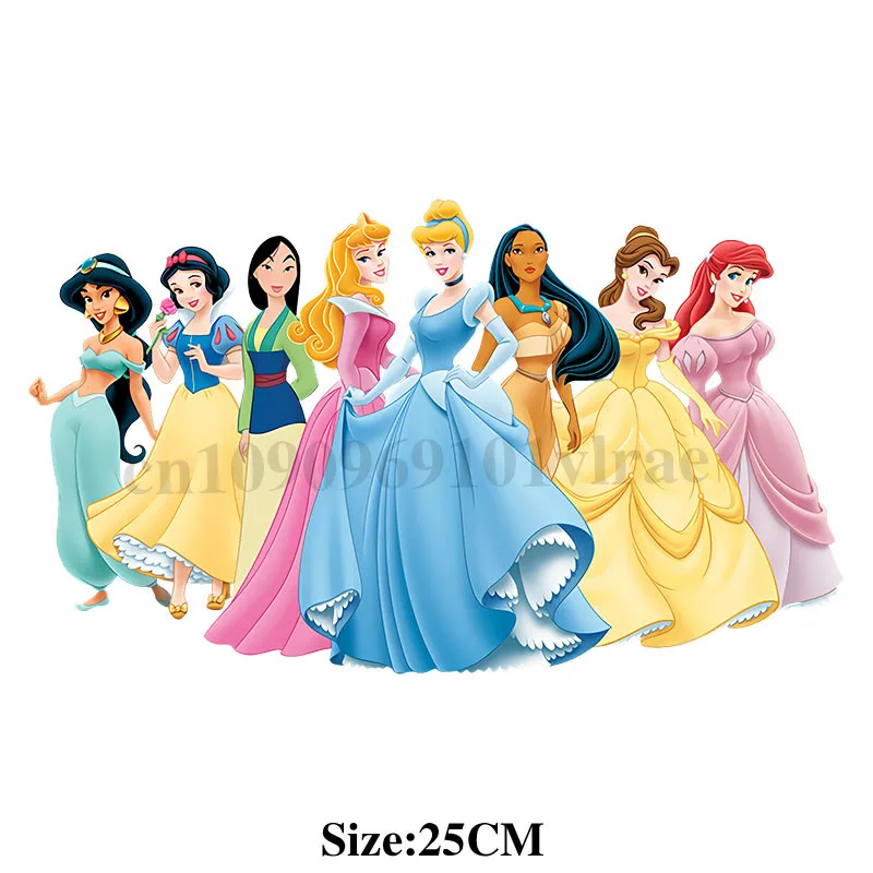 Disney Princess Cartoon UV DTF Transfer Stickers for DIY Water Bottle Window Sticker princess Car-styling Decal Car Accessories